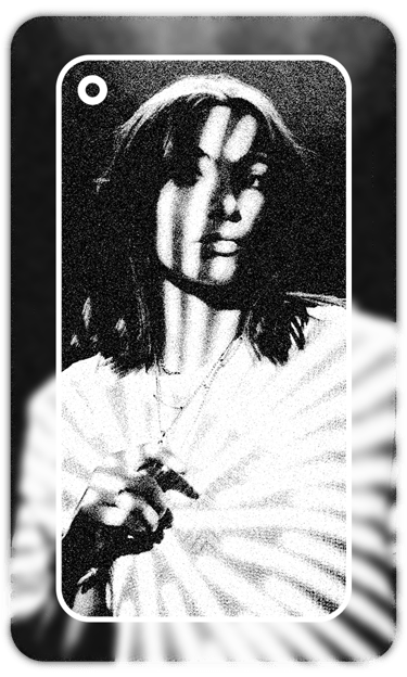 portrait noir et blanc femme, filigrane portable