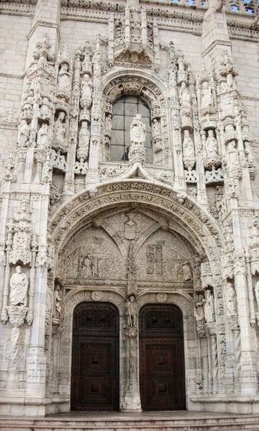 Lisbon - The Church of Santa Maria de Belem at Jeronimos Monastery, a symbol of wealth 
