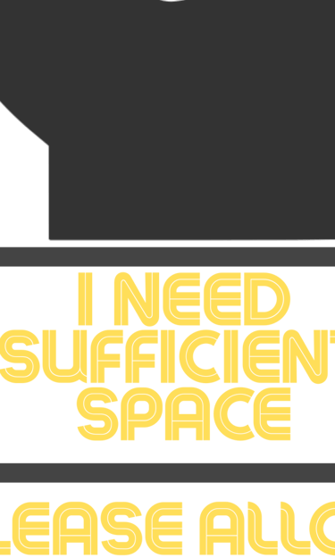 I need sufficient space. please allow room to open my door. mind the door. baby car seat sticker for parking