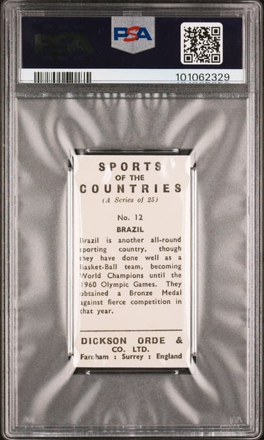 Vintage UK Basketball Card featuring Brazil Basket 