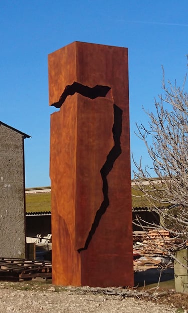 Effondrement, Sculpture de Patrice Racois