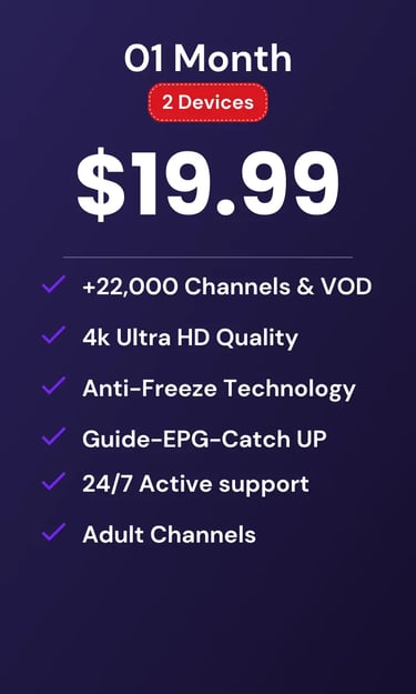 Premium movie VOD on Mom IPTV with 4K quality