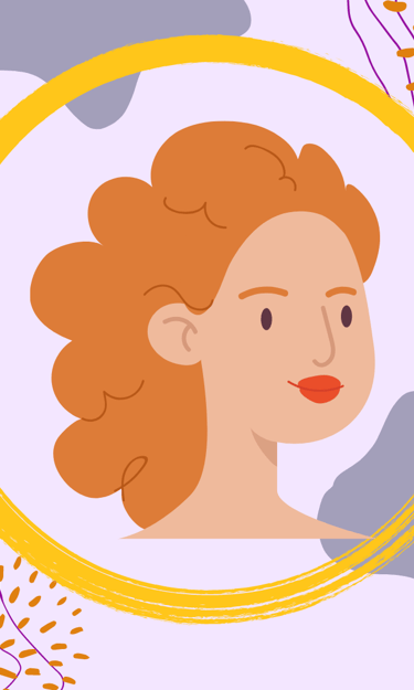 a graphic of a woman