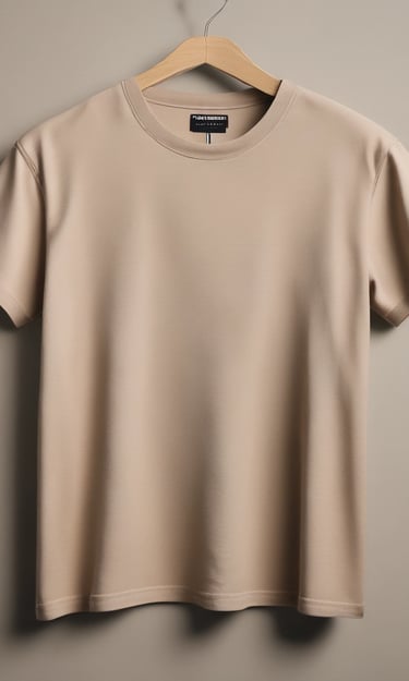 a woman in a brown dress standing in a room