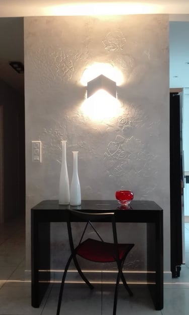 mur déco avec motif en relief