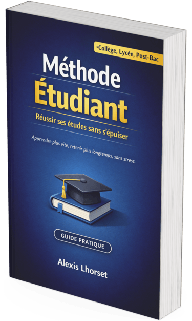 ebook méthode efficace pour réviser présenté en mockup 3D