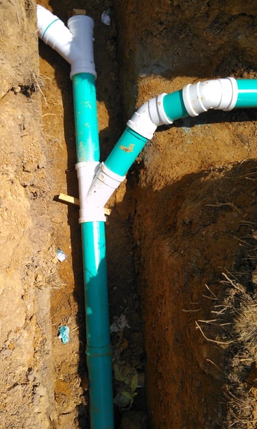 sewer line connection to building