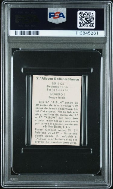 1949 Gallina Blanco Baloncesto Serie 126 #1 Back