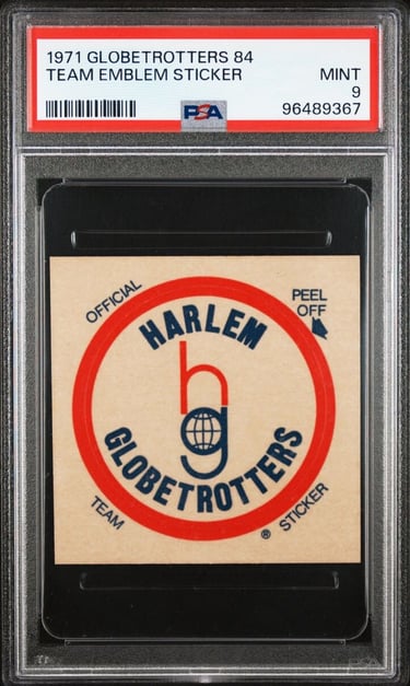 1971 Fleer Harlem Globetrotters 84 Sticker Team Emblem