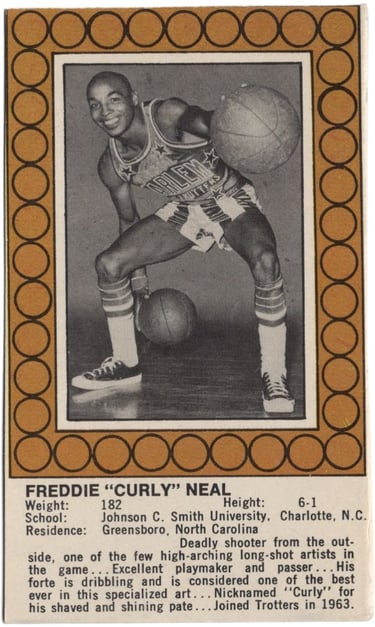 1971 Phoenix Candy Harlem Globetrotters Curly Neal Basketball Card
