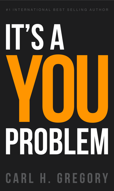 a black, white, and orange book cover with the words it's a you problem