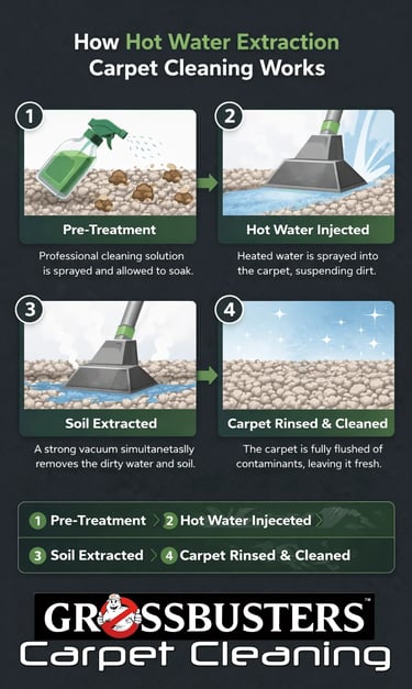 Grossbusters Carpet Cleaning hot water extraction diagram