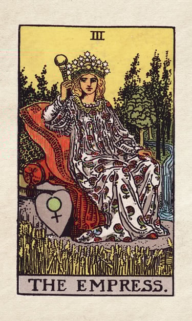 The Empress: Embodies creativity, abundance, and nurturing.