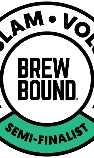 Green semi-finalist banner badge isolated on a black background for awards and competitions.