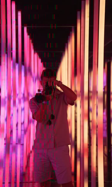 a man taking a picture of himself in a mirror