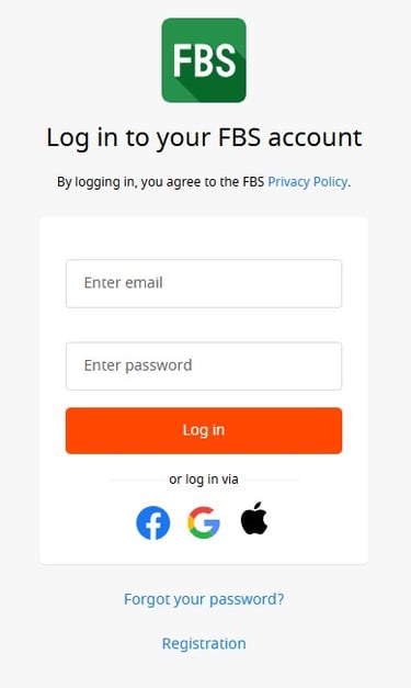 Login ke akun FBS