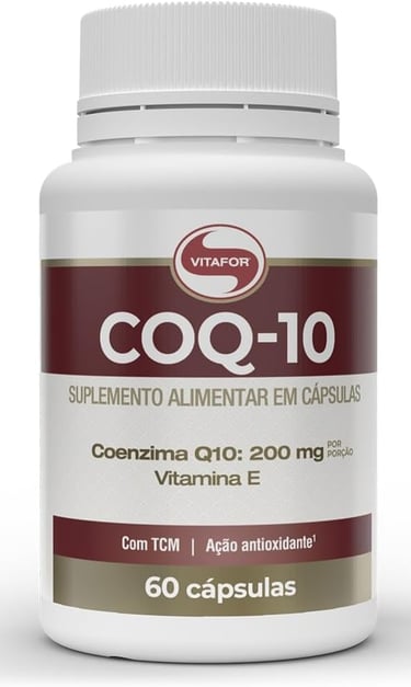 Suplemento Coenzima Q10 Vitafor 200mg: saúde do coração. Seleção Vida Performance.