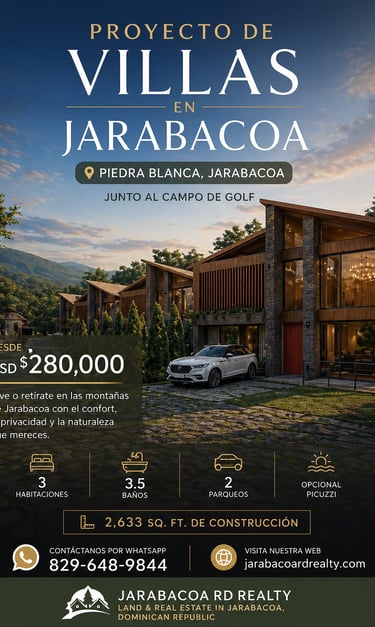 Proyecto de villas en Piedra Blanca Jarabacoa