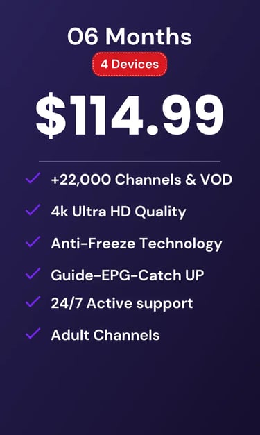 Mom IPTV catch-up TV feature with HD channels and VOD series