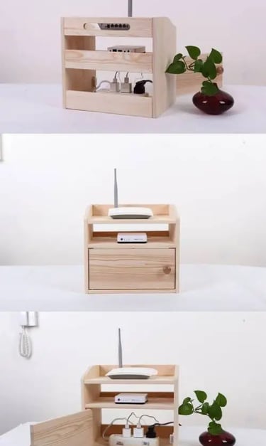 organisateur pour cables en bois