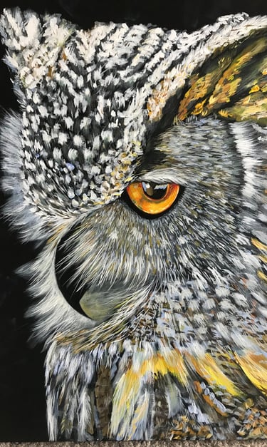 a painting of a owl 