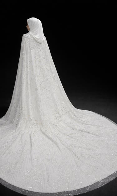 robe de mariée wedding dress hijab muslim mastour mastoura pudique modest islamic burnous cape