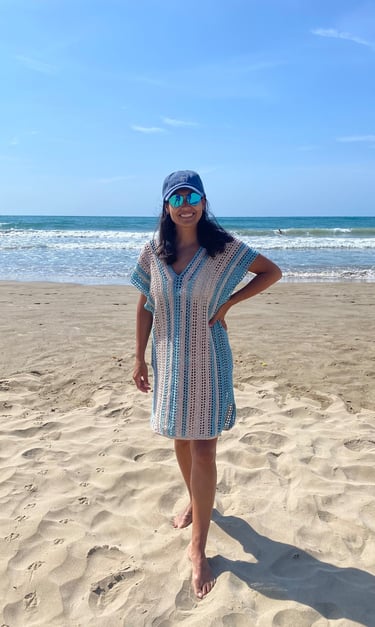 tutorial tejer crochet vestido playero
