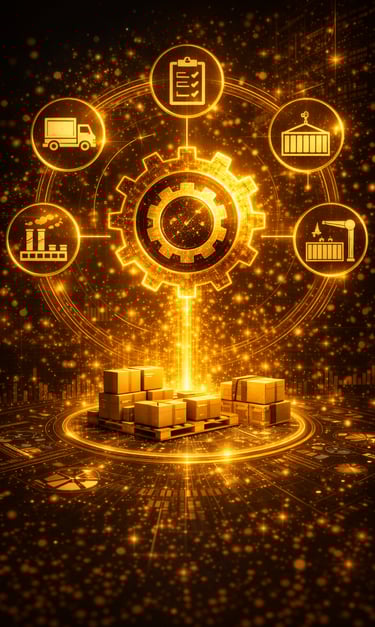 Amazon fba supply chain and product sourcing system showing logistics, inventory flow, and supplier network