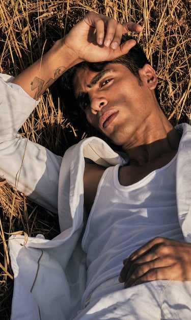 Dany Peña international model in outdoor editorial fashion portrait