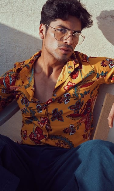 Dany Peña fashion lifestyle portrait in colorful editorial campaign