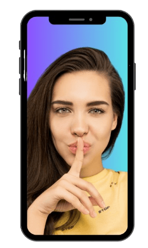 girl with index finger shhhhh