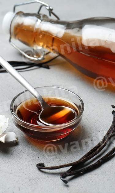 Vanilla extract on jar