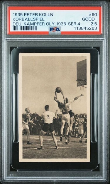 1936 Peter Kolln Oat Flake German Basketball Card
