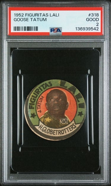 1952 Figuritas Lali #318 Goose Tatum Harlem Globetrotters Basketball Disc Card