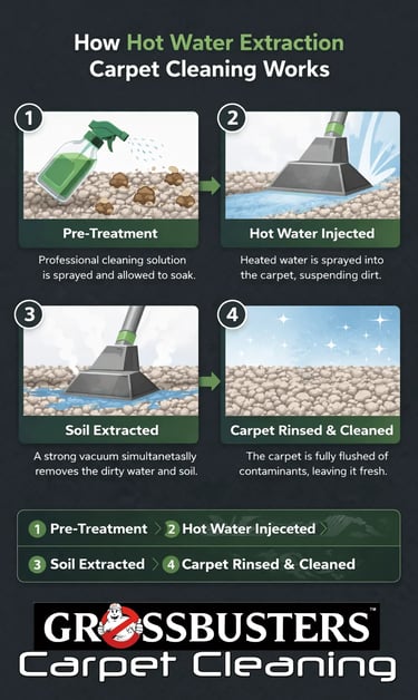 Grossbusters Hot Water Extraction infographic