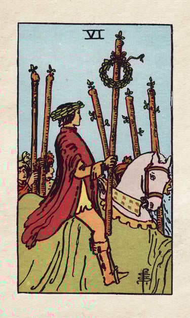 The Fool Meets the Six of Wands