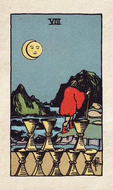 The Fool Meets the Eight of Cups