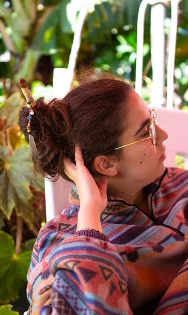 Palo de madera para el pelo