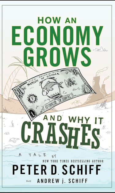 How an Economy Grows and Why It Crashes cover, simple guide to economic cycles.
