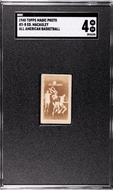 1948 Topps Magic Photos #3-B Ed Macauley All American Basketball Card