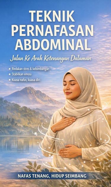 Panduan lengkap teknik pernafasan abdominal untuk menenangkan sistem saraf, mengurangkan tekanan dan