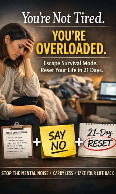 Stop feeling overwhelmed. A practical 21-day reset for women stuck in mental overload and silent sur