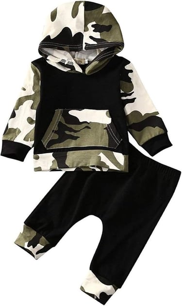 Dark camo baby hoody and pants set