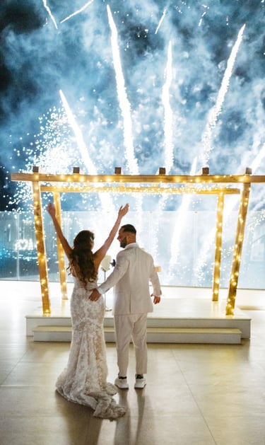 Spectacular firework show by Santorini Fireworks for an unforgettable celebration.