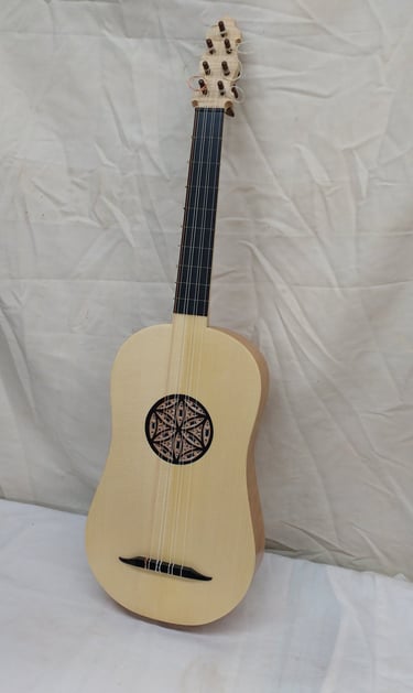 4 course guitar in figured pear