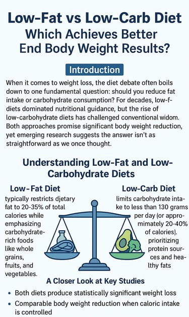 Low-Fat vs. Low-Carb: Which Diet is Best for Weight Loss?