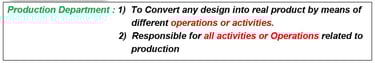 Production department, Role and responsibilities