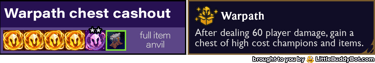 Teamfight Tactics TFT Set 13 Into the Arcane Warpath augment cashout reward table loot odds
