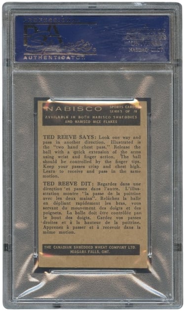 1955 Nabisco Sports Cards #57 How to Pass Basketball Card (back)