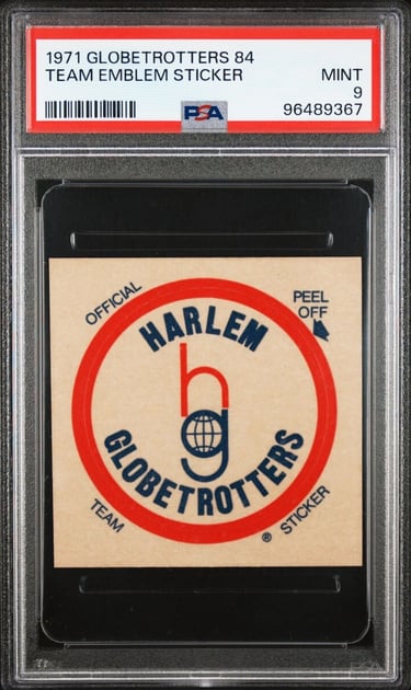 1971 Fleer Harlem Globetrotters 84 Sticker Team Emblem